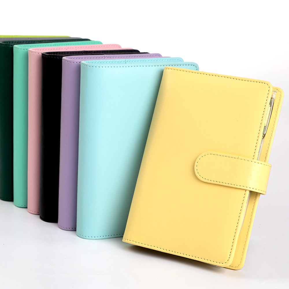 Leatherwork Books - Блокнот-органайзер A6 из искусственной кожи Macaron