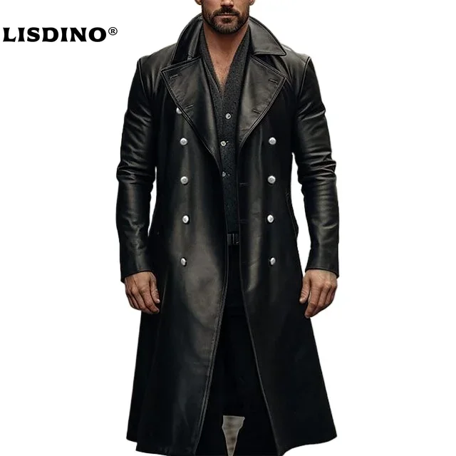 Leather Work Jacket - Кожаная куртка мужская зимняя флисовая мотоциклетная