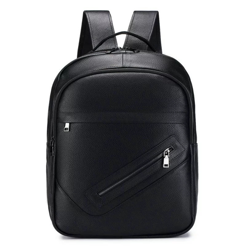 Leather Work Rucksack Mens - Черный рюкзак для ноутбука из натуральной