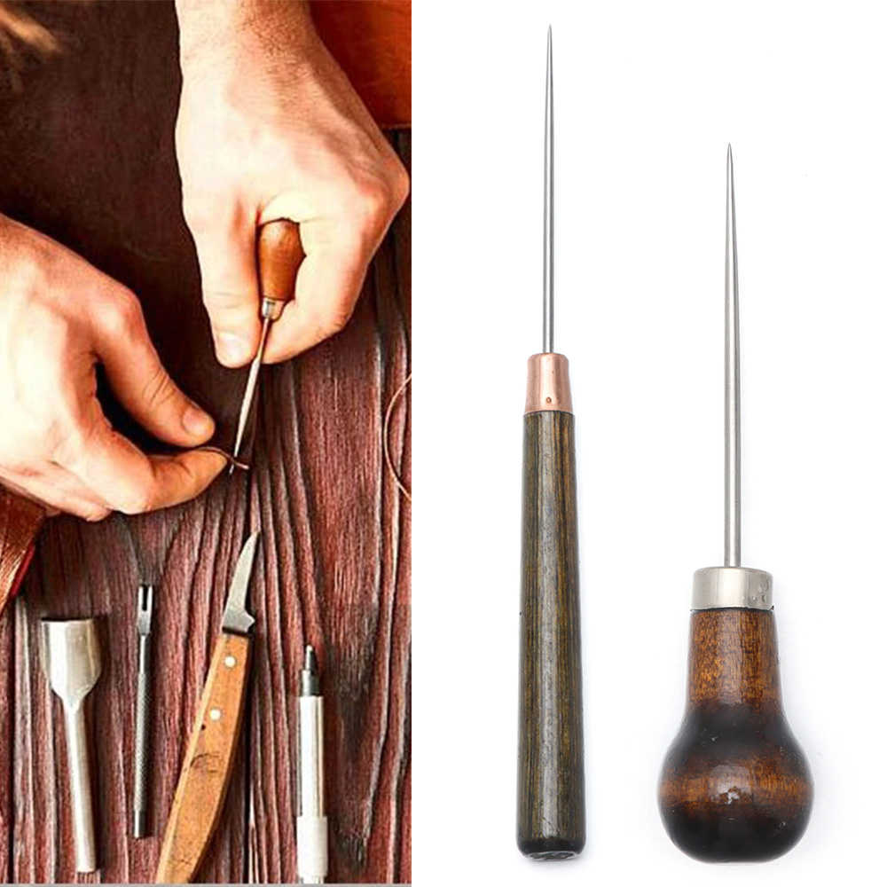 Leatherwork Needles - 1 шт. сшивающая шило с деревянной