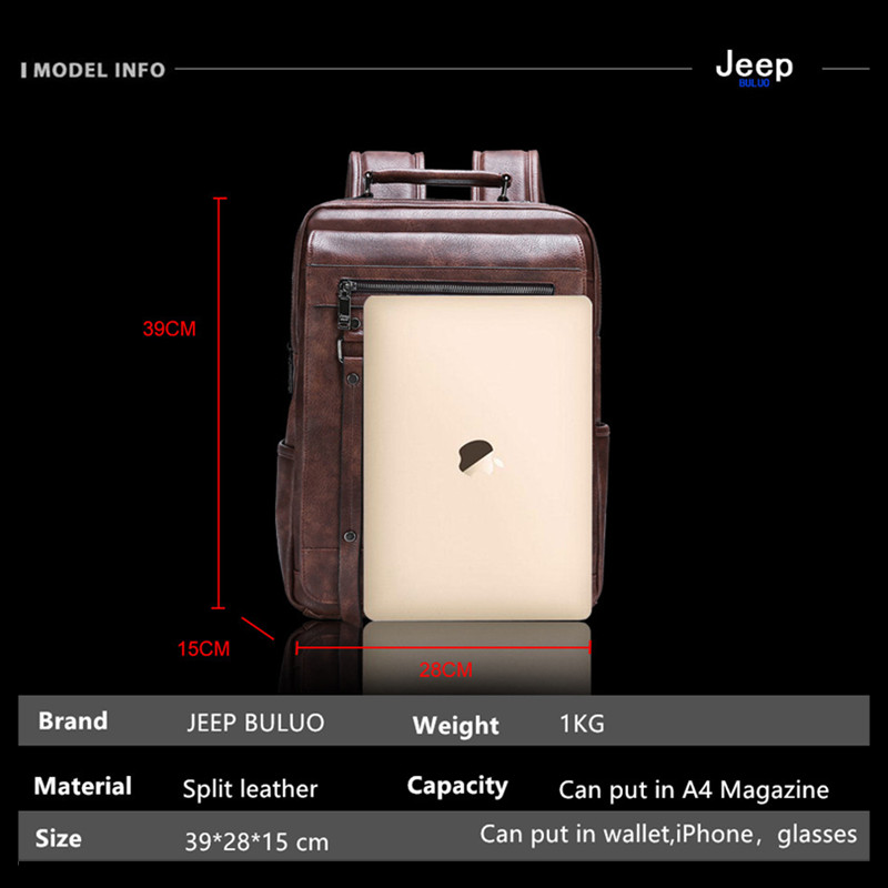 Мужской кожаный рюкзак Jeep Bu – обзор и цена Leather Work Rucksack Mens