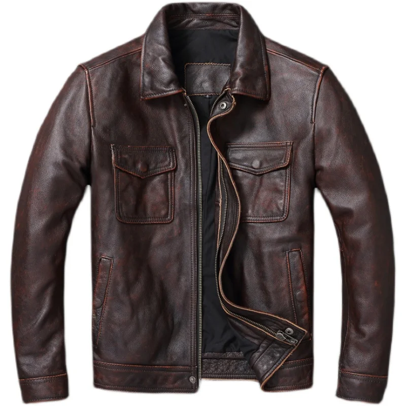 Мужская винтажная куртка из на – обзор и цена Leather Work Jacket